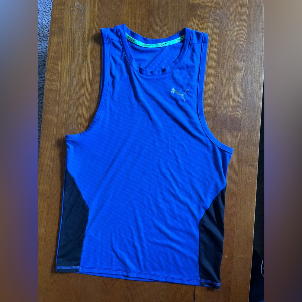 Puma Blue and Black Tank Top